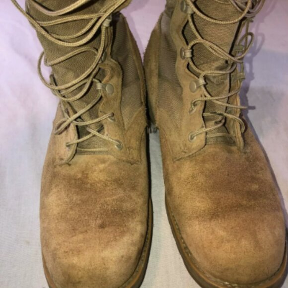 USGI TAN COMBAT LIGHTWEIGHT HOT WEATHER MILITARY sz10.5R TACTICAL BOOTS JD 32 main image 10